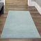 Teppich-Traum Teppich Schlafzimmer Eingangsbereich Badezimmer antirutsch sanft mit schönem einfarbigem Design in Blau 60 x 110 cm