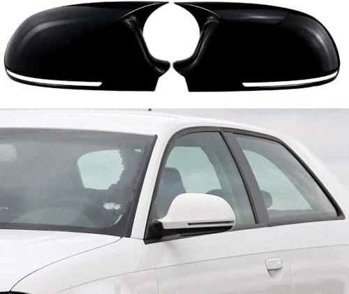 byjgs Auto Spiegelgehuse für Audi A3 RS3 8P A4 RS4 A5 RS5 B8 2008-2009 A6 C6, Seite Flügel Spiegel Kappen Abdeckung Schutzdekoration Austausch Spiegelkappen,A