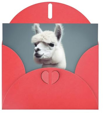 Alpaka-Grußkarten, Perlpapierumschlag, Grußkarten für Geburtstag, Valentinstag, Erntedankfest, Jahrestag und Party-Einladungskarten
