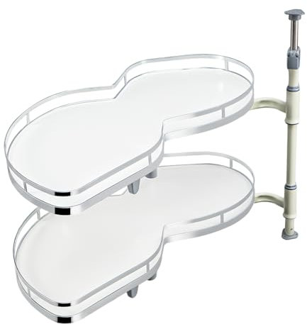 Shoze Blind Corner Cabinet Pull out Organizer 2-Tier Slide out kitchen Organizers Cabinet Blind Corner Pullout Organizer Kitchen Lazy Susan Organizer for 36inch Pull to the Left