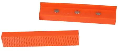 WELDINGER Kunststoff-Schutzbacken für Schraubstock 2tlg 155mm magnetisch in orange