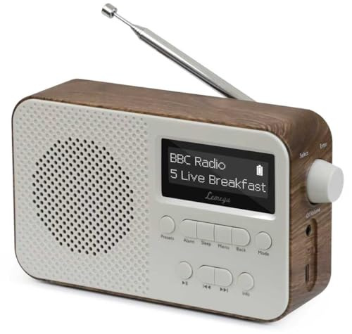 LEMEGA PR2 Max DAB Radio with Bluetooth,Portable Digital FM Radio,Walnut