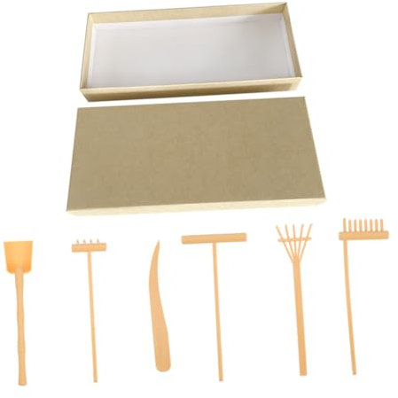 Gatuida Zen Garden Rake Set Small Sand Rakes 7pcs for Desk Sand Table Decoration Box Suitable for Meditation and