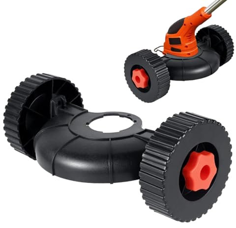 Rasentrimmerrad - Trimmer Grasschneider Rasentrimmer Unterstützung - Rasenmäher Hilfsräder - Rasentrimmer - Trimmerrad Befestigung für Gras, Garten, Rasen, Hof