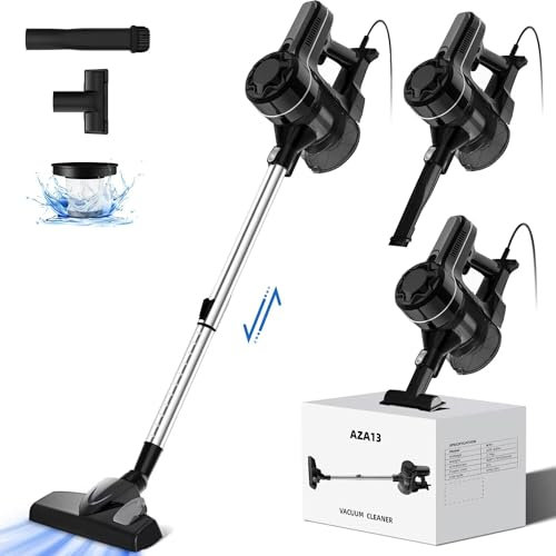 Authmic 20KPa Staubsauger, 500W Staubsauger mit 5 Kabel, Handstaubsauger,Kabelstaubsauger für Harte Böden/Tierhaare/Teppich