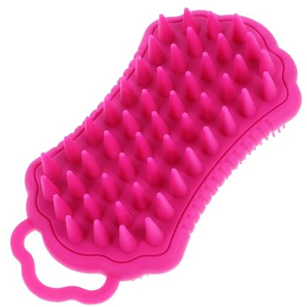 COLLBATH Silikon Kopfhautmassagebürste Sanfte Borsten Shampoo bürste zur Tiefenreinigung Peeling für Trockene Kopfhaut und Akne Geeignet Ergonomisch Geformt Langlebig Rosa