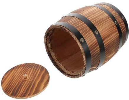 Angoily Porte-Ustensiles en Bois Marron, Style Vintage, Rangement Compact pour Ustensiles et Cuillères, Bureau et Coin Repas