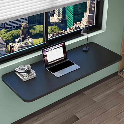 Faltbarer Arbeitsschreibtisch & platzsparender hängender Komtertisch - Vielseitiger klappbarer Ess- & Arbeitstisch für Schlafzimmer, Wohnzimmer, Heimbüro - Kompaktes & stilvolles Design