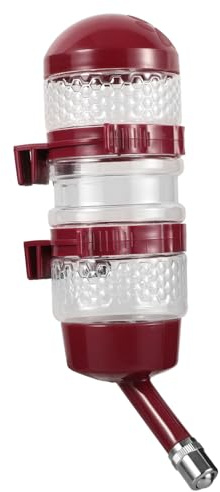 TOYANDONA Large Hanging Pet Water Bottle Dispenser with Ball Valve for Dogs and Cats, Burgundy 500ml Cage Mounted Waterer for Crate and Travel