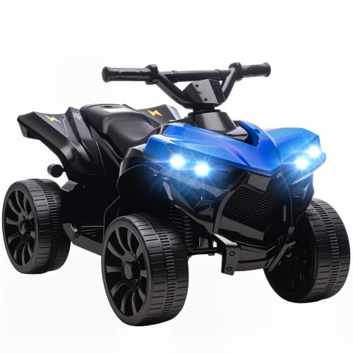 AIYAPLAY Kinder Quad Elektro 6V Elektrischer Kinderquad 37-72 M. Blau | Musik, Vorwärts-, Rückwärtsfunktion, LED-Scheinwerfer, Kinderfahrzeug Elektro-Quad für Kinder