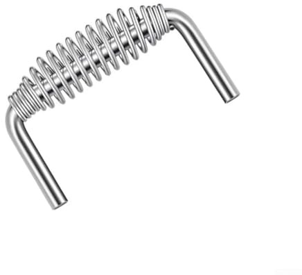 Maniglia a molla in acciaio inox per barbecue, lunghezza 15,2 cm, con asta da 1/2 pollice per griglie, fumatori, braciere e rimorchi personalizzati, finitura argentata, parte di ricambio per