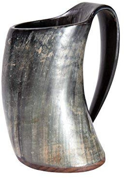 Coppe Corno Circa 300-490 ml Real Corno con Pavimento in Legno