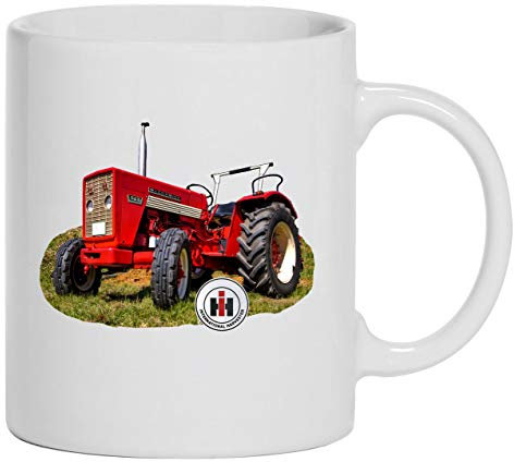 Traktor Tasse | Schlepper IHC 523 Harvester | weiß