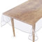 Tischdecke Transparent abwaschbar Durchsichtig Folie mit Saum in Hellgrau 280x140cm 0,5mm