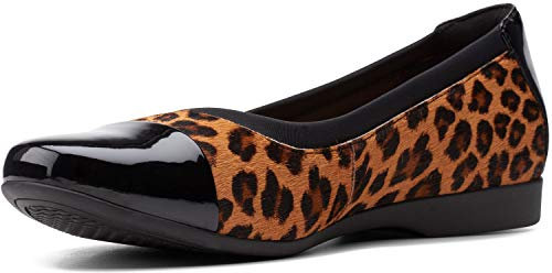 Clarks - Womens Un Darcey Cap2 Shoes, 4.5 UK, Leopard PRT Pony