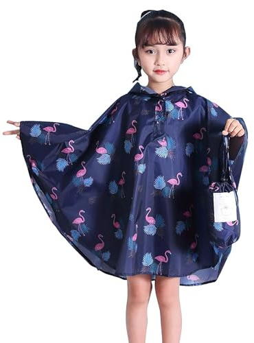 Gaga city Kinder Regencape, Regenmantel Regenponcho Regenjacke mit Kapuze Wasserdicht Regencape für Jungen Mädchen 1-12 Jahre alt