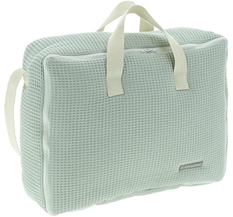 MIMUSELINA | Maleta Bebe - Bolso Maternidad - Maleta Tela para Nacimiento del Bebé - Ideal también para Viaje y Fin de Semana Mediana (Menta)