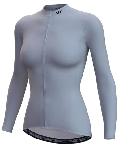 Wulibike Fahrradshirt MTB Damen Winddicht Rennrad Trikot Thermo Warm Halten Moutainbike Langarm