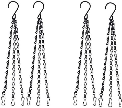 4 Piezas Cadena Colgante de Maceta, Cesta de Flores y Metal para Colgar, 40 cm, para Macetas, Jaulas, Jardineras, Vallas Publicitarias y Adornos