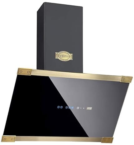 Kaiser AT 6445 | Art Deco 60cm Chimney Cooker Hood | Wall Mounted Kitchen Extractor Hood (Black)