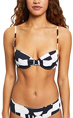 ESPRIT Bikini da Donna Cube Beach Pad.Bra Black 3, D EU, Nero 3, D