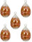 Lauschaer Glas Ostereier aus Glas mit Granulat Verschiedene Größen und Sets mundgeblasen handgeformt (5, opalrosa mit Gold)