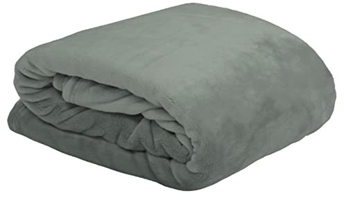 Lovely Casa - Kuscheldecke – Größe 130 x 160 cm – 100% Polyester – Farbe Khaki – Modell Schmusetuch – Decke – Fleecedecke – weich, warm, gemütlich und kuschelig
