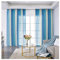 Lieson Vorhänge Schlafzimmer Durchsichtig 2er Set, Polyester Voile Gardinen mit Ösen Transparent Farbverlauf Vorhang Wohnzimmer Blau 107x138CM