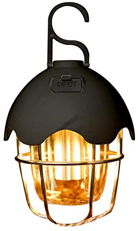 JINGAN Camping Rétro | Lampe de camping portable rechargeable | Lumière de camping en métal rétro, lampe vintage réglable, ampoule tente en plein air, éclairage pour pannes