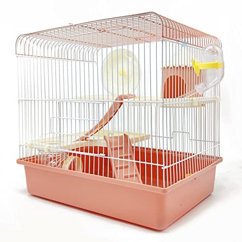 Cage pour Hamster avec mangeoire, Abreuvoir, Tunnel Couleur aléatoire BPS-1383