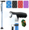 BeneCane Gehstock mit Zwei LED-Leuchten für Männer und Frauen, höhenverstellbarer Spazierstock mit Stabiler Basis, zusammenklappbarer Stock mit T-Griff, leicht & stabil