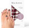 Original Miss Sophie Pedi Wraps I Aubergine Purple Pedicure I 27 ultra-dünne Nagellack-Streifen mit Muster I Für Fußnägel I Hält auf Natur- sowie lackierten, Acryl-, Gel- & Shellac-Nägeln