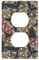Gold Red Asian Fans Light Switch Cover Decorative Receptacle Outlet Wall Plate Guard Plastic Wall Outlet Cover for Home Decor Room Office Bathroom (Duplex Outlets Cover)