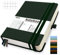 Mlife A5 Kariert Journal Notizbuch,360 Seiten Und 100g/M² Tintenfestes Papier,Hardcover Collegeblock Notizblock,Notizbücher Mit Falttasche Für Büro Schule Zuhause Schreiben&Notizen(Grün)