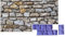 TK Moldes para hormigon impreso, mortero impreso y cemento impreso semirígido y reutilizable. hormigon vertical, mortero vertical 45cm x 20cm (PIEDRA PLANA EN Z CON DETALLERO)