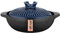 fUfIzU Casseruola Fatta A Mano, Pentola in Ceramica Resistente al Calore, Pentola Calda Giapponese Donabe A Doppio Manico per Tagliatelle di Zuppa di Stufato,Blu,1.8L