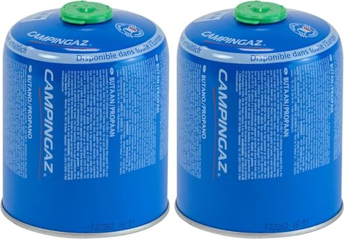 CAMPINGAZ - Cartouche de Gaz à Valve CV 470 Plus, pour Réchauds, Cartouche Compacte et Refermable, 167300, Bleu, 450 g (Lot de 2)