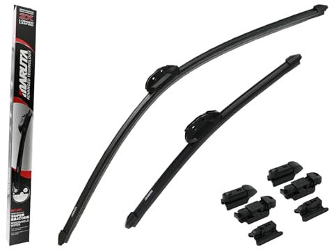 MARUTA Lotus Perl-Effekt Scheibenwischer SET 700 mm / 400 mm - universal - vorne, Aero-dynamik optimierte Wischerblätter aus exklusiver Silikon/Gummimischung (made in Japan)
