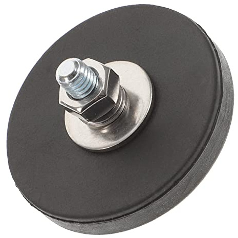Gummibeschichtete Befestigungsmagnete, Magnetische Montagebasis | Schwarze Magnetbasis mit Hoher Härte, Verschleißfeste Gummioberfläche, Einfache Installation