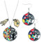 Philoctes Fashion Bijouterie Ketten,Ketten mit Anhänger und Ohrringe Set,Spinnennetz Anhänger,Gotische Tropfen Ohrring Accessoires Geschenk für Fans Damen Und Mädchen