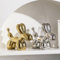 Swy Hair Galvanisierte Keramik-Ballon-Hundestatue, Basteln, Wohnzimmer, Desktop-Dekorationen, handgefertigt, modern, kleine Keramik-Tierstatue, Ornament, Heimdekoration, Akzente (Gold, 13 cm)