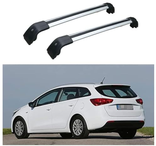 Dachträger-Querstangen Dachträger Dachgepäckträger für Kia Ceed Sportswagon SW Estate 2012 2013 2014 2015 2016 2017 2018 Dachträger aus Aluminium 2 Stücke,C