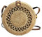 wangfq Korbtaschen Damen Stroh-Strandtasche, handgefertigt, gewebt, runde Rattan-Tasche mit Flechtmuster, Damen-Sommer-Bali-Bohemia-Umhängetasche Basttaschen Damen Sommer(Style 13-20x8cm)