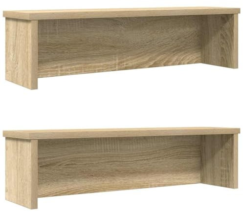 vidaXL Estantes de Cocina apilables 2 uds Roble Sonoma 60x15x16 cm