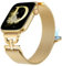 BEEXI Metal Compatible with Apple Watch Strap Women 40mm 41mm 38mm 42mm, Magnetic Adjustable Replacement Band with Mesh Loop D-shaped for iwatch SE Series 10/9/8/7/6/5/4/3/2/1, Gold