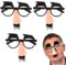 HSKRKOW 3 Stück Brille Mit Nase Und Schnurrbart, Lustige Brille, Lustige Brillen, Lustige Verkleidungsbrille Große Nase Lustige Brille Mit Augenbraue, Party Fashion Herren Für Frauen Valentinstag