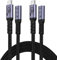 USB C Extension Cable 1m (2 packs/240W/40Gbps/8K), 240W USB 4.0 Extender Fast Charging Cables, 40Gbps Transfer Type C Male to Female Cord, 8K 60Hz Video Monitor Compatible with iPhone 16/15/PSVR2