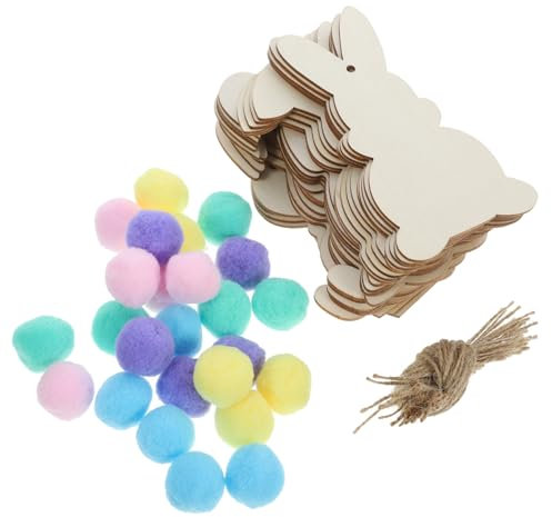 KONTONTY 1 Satz Osterhase Aus Holz Schaumstoff-bällebad O Ball Schaum Grube Kratzbrett Für Hunde Sensorische Bälle Katzenminister Spielzeugkorb Fledermäuse Hanfseil