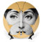 ROTOOY Lina Cavalieri Teller, Fornaset Dekoteller, Wanddekorationsplatte, geheimnisvolle Gesichtsplatte, Wandbehang, Dekoration, inklusive Halterung und speziellem Federhaken, 20,3 cm, A2