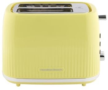 Hamilton Beach Toaster 2 Slice, Miami, 800W, Wide Slots, 7 Browning Levels, Defrost, Reheat & Cancel Functions, Removable Crumb Tray, Cord Storage, Banana Split - HB1420B